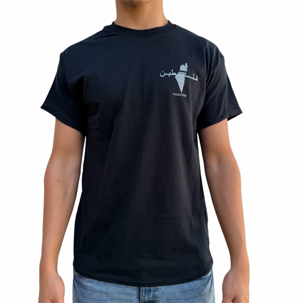 Black Graphic Palestine T-Shirt Size Medium